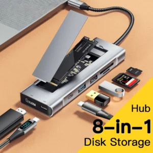 HUB USB 8-en-1 avec fonction de stockage  NVME