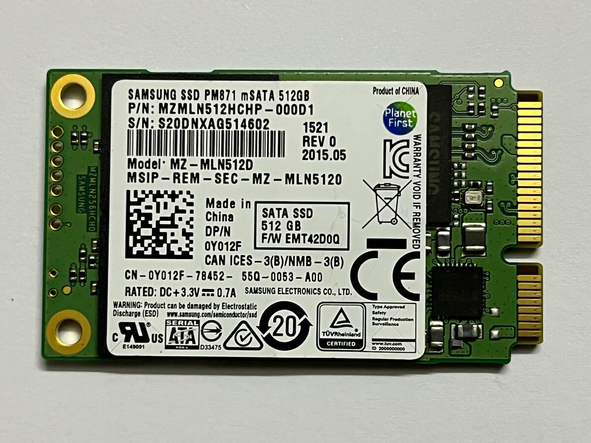 Disque SSD Samsung , mSATA 6Gbp/s, 128 Go, 256 Go, 512 Go